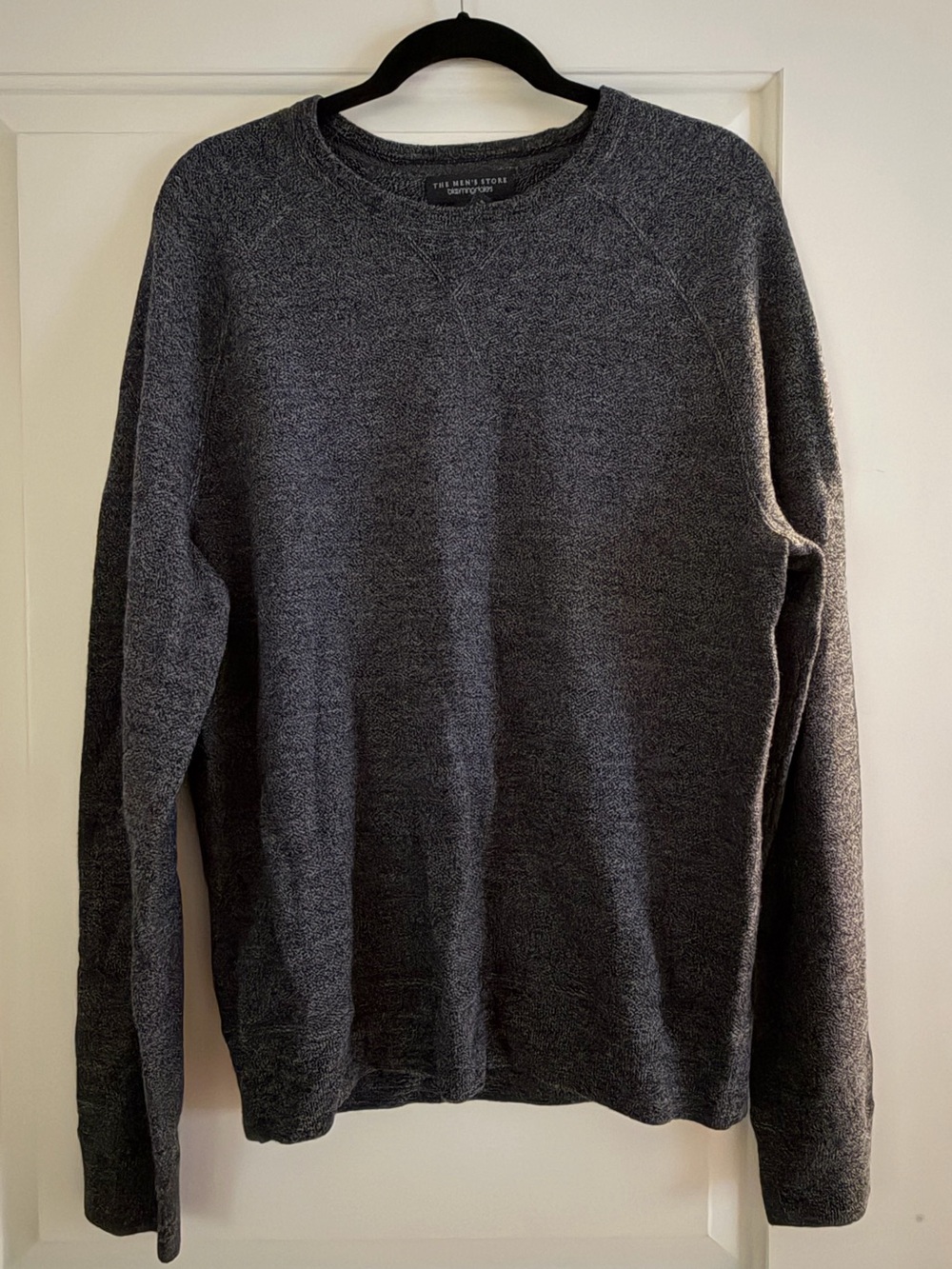 The Mens Store Bloomingdale’s Mens L Merino Wool Sweater Gray Crewneck